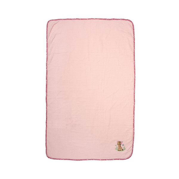 Κουβέρτα Πικέ Κούνιας (100x160) Dimcol Giraffe 171 Pink