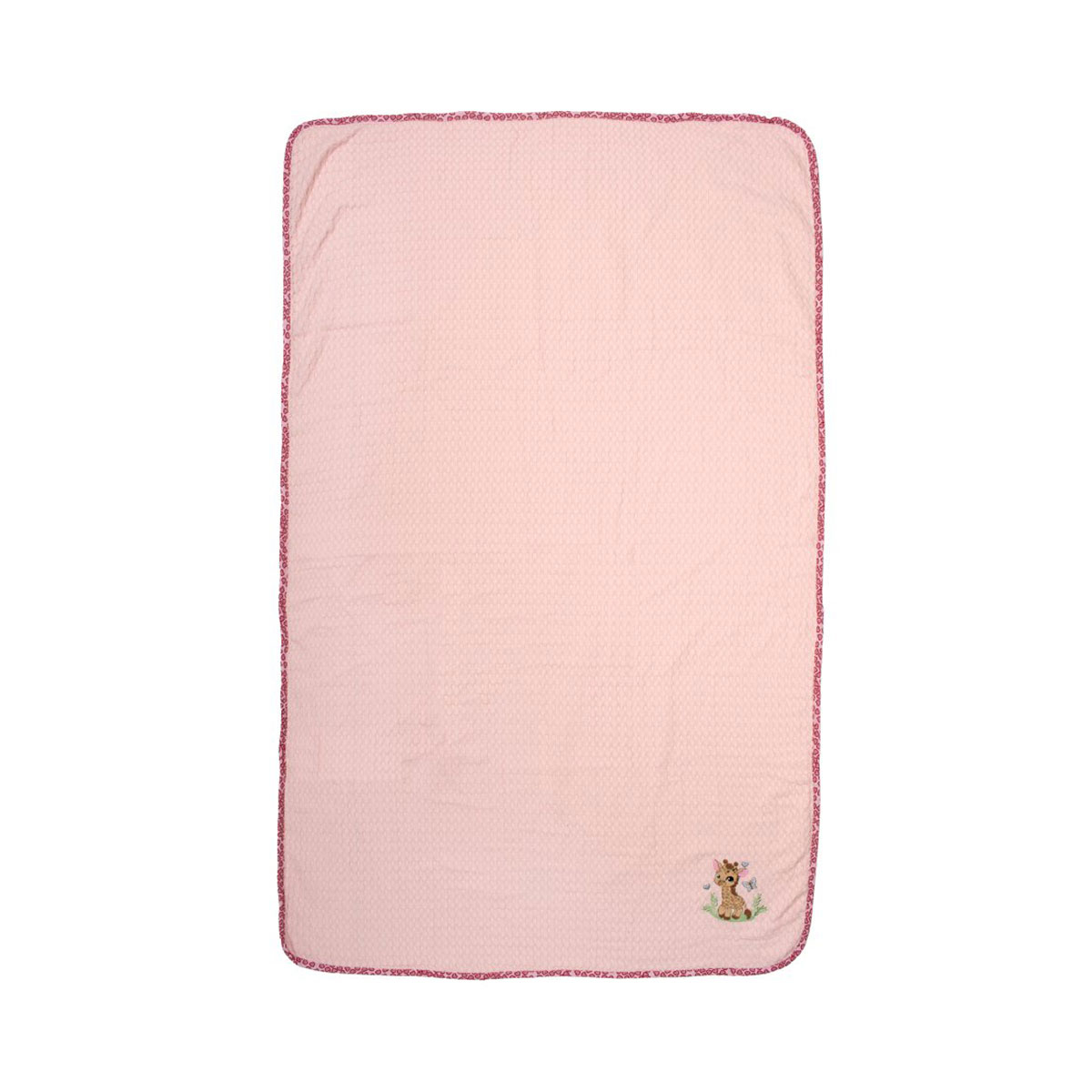 Κουβέρτα Πικέ Κούνιας (100x160) Dimcol Giraffe 171 Pink