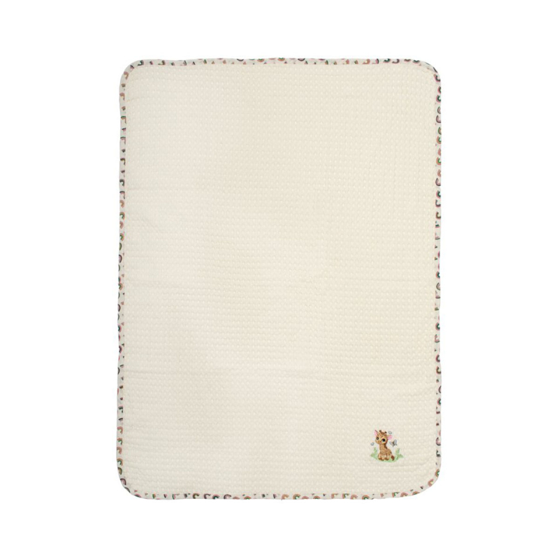 Κουβέρτα Πικέ Κούνιας (100x160) Dimcol Giraffe 173 Ecru-Multi