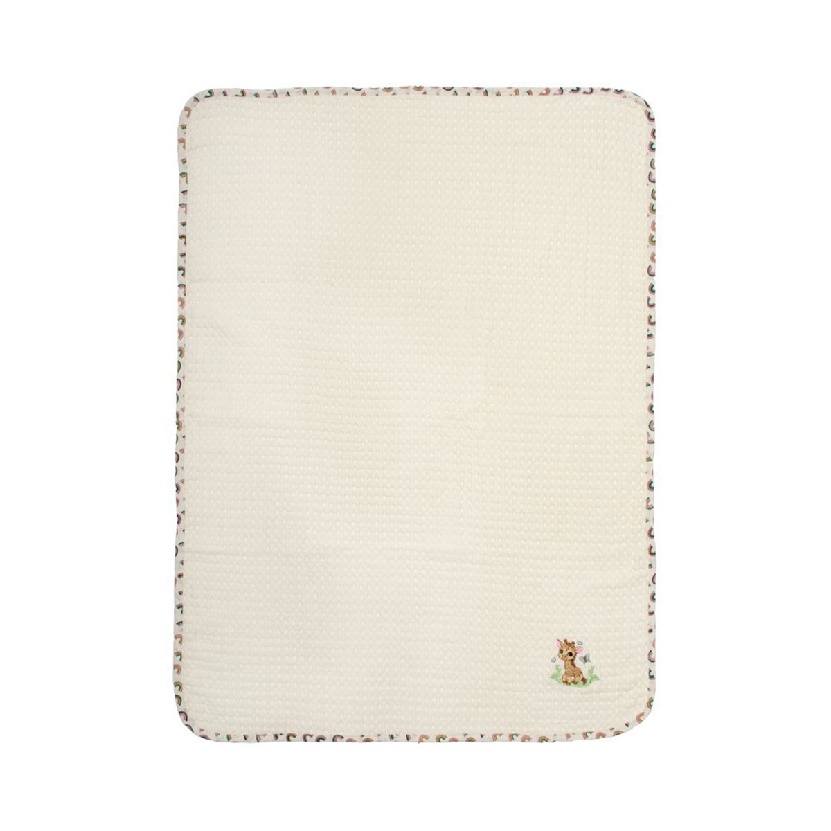 Κουβέρτα Πικέ Κούνιας (100x160) Dimcol Giraffe 173 Ecru-Multi