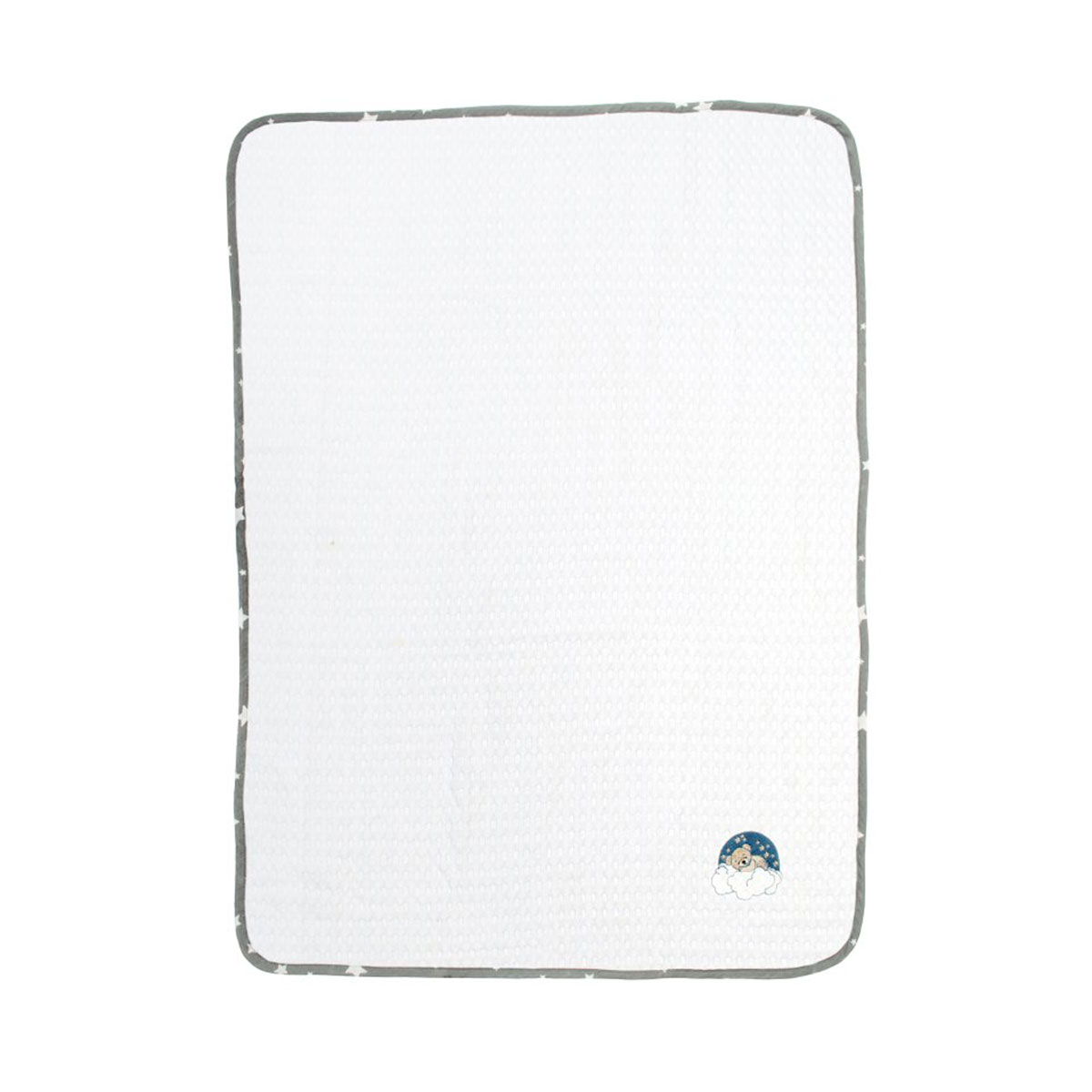 Κουβέρτα Πικέ Κούνιας (100x160) Dimcol Bear 176 White-Grey