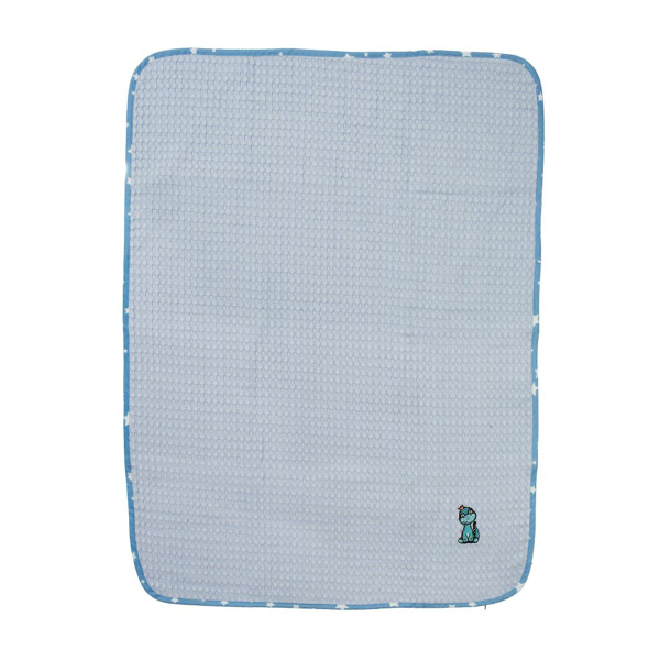 Κουβέρτα Πικέ Κούνιας (100x160) Dimcol Dinosaur 179 Sky Blue