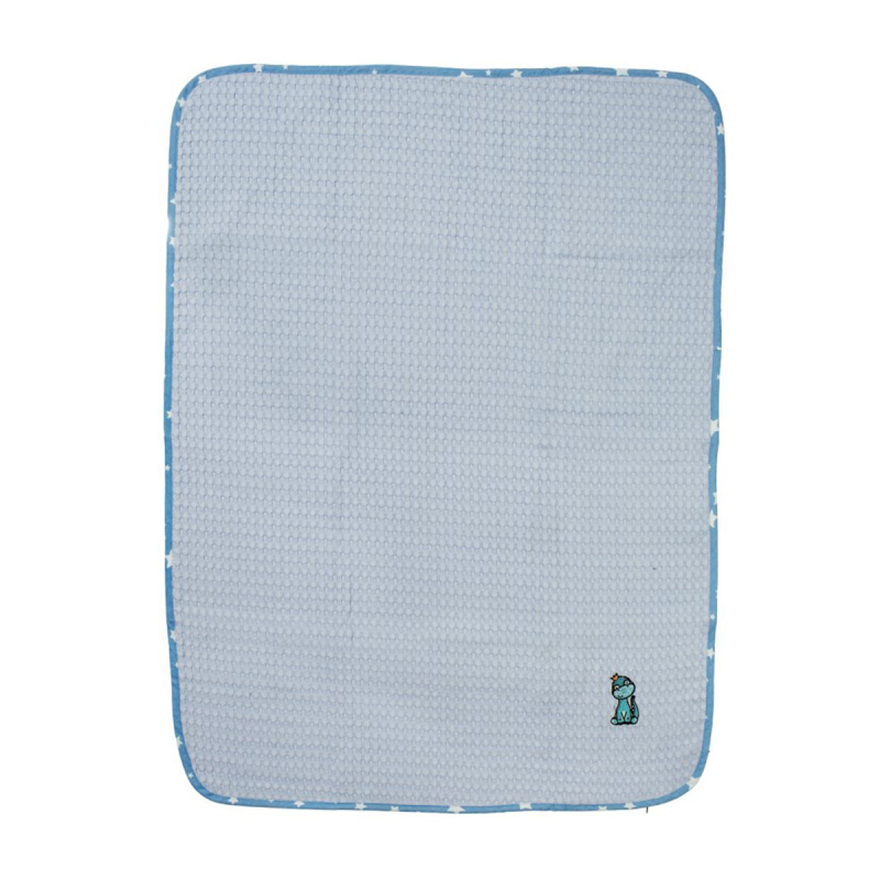 Κουβέρτα Πικέ Κούνιας (100x160) Dimcol Dinosaur 179 Sky Blue