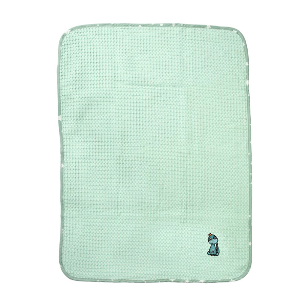 Κουβέρτα Πικέ Κούνιας (100x160) Dimcol Dinosaur 182 Mint
