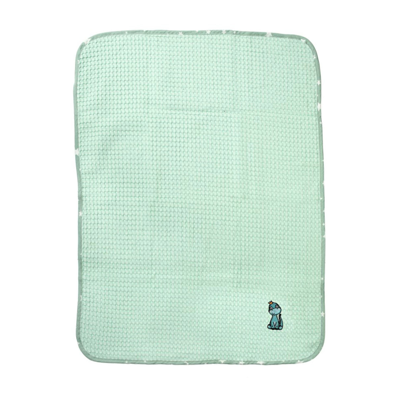 Κουβέρτα Πικέ Κούνιας (100x160) Dimcol Dinosaur 182 Mint