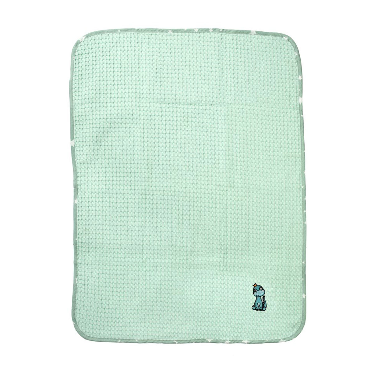 Κουβέρτα Πικέ Κούνιας (100x160) Dimcol Dinosaur 182 Mint