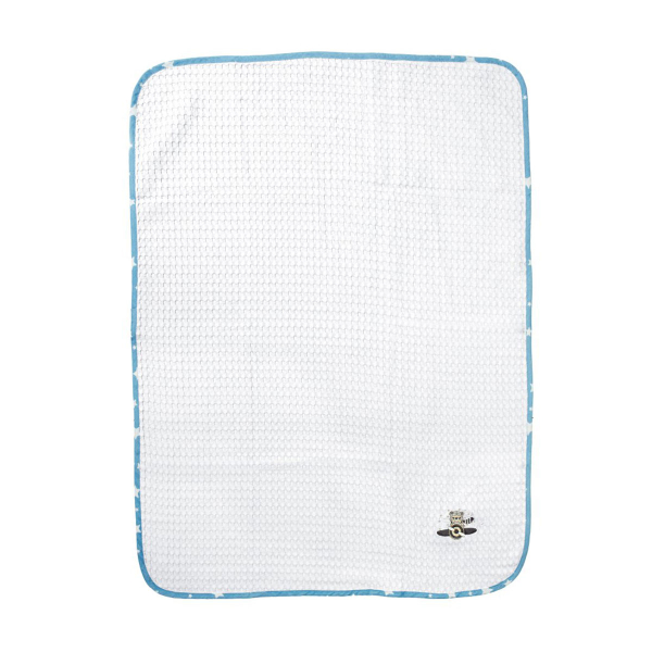 Κουβέρτα Πικέ Κούνιας (100x160) Dimcol Aviator 184 White-Sky Blue