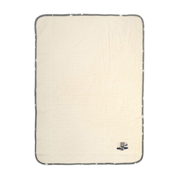 Κουβέρτα Πικέ Κούνιας (100x160) Dimcol Aviator 185 Ecru-Grey