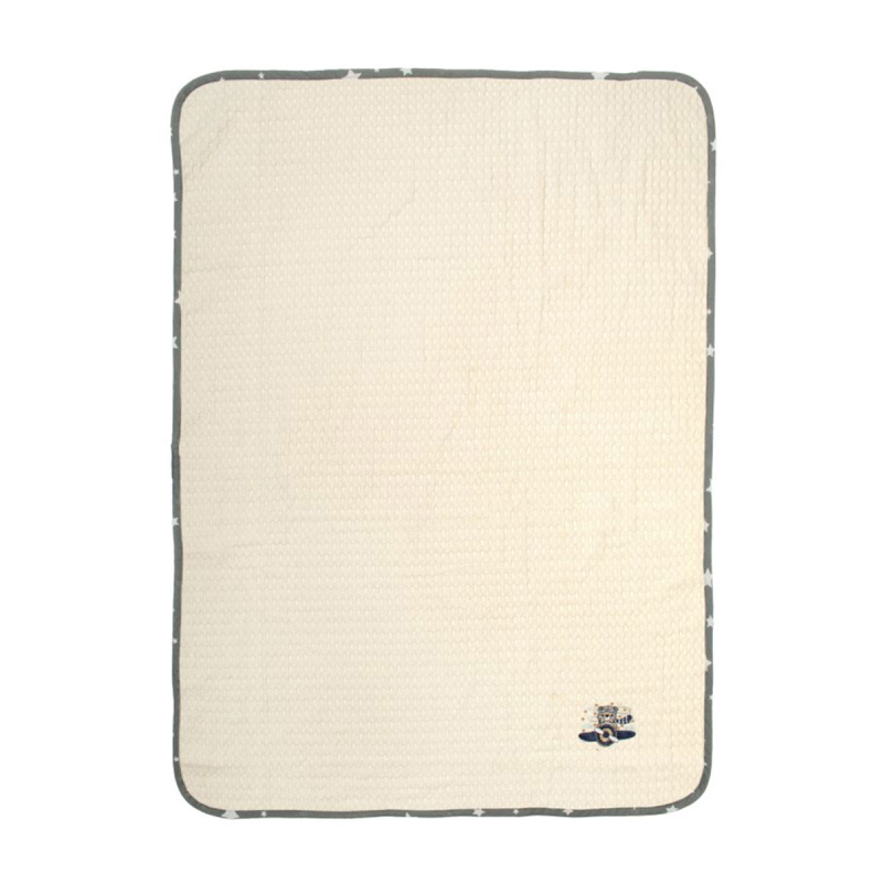 Κουβέρτα Πικέ Κούνιας (100x160) Dimcol Aviator 185 Ecru-Grey