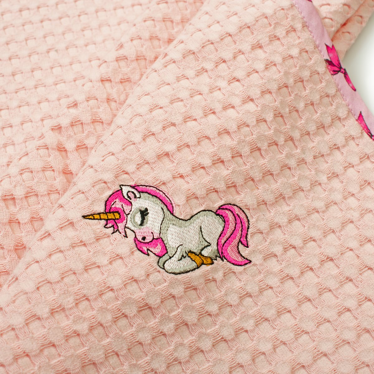 Κουβέρτα Πικέ Κούνιας (100X160) Dimcol Unicorn 187 Pink Home Βρεφικά Προίκα Μωρού Κουβέρτες Βρεφικές Καλοκαιρινές Spitishop