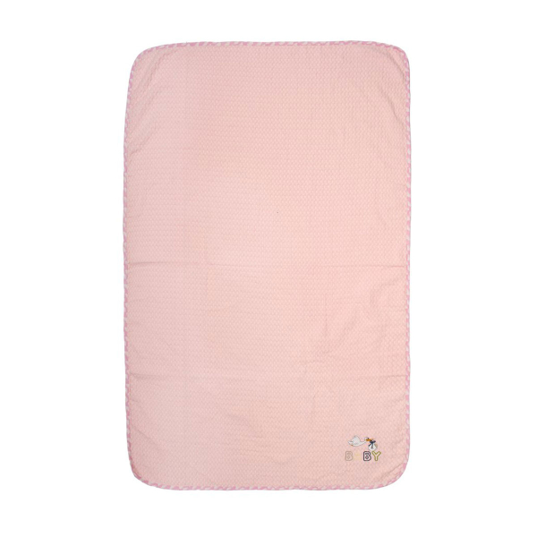 Κουβέρτα Πικέ Κούνιας (100x160) Dimcol Stork 192 Pink
