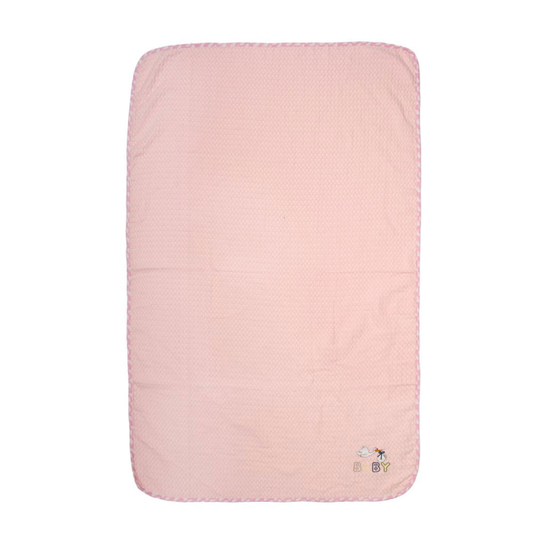 Κουβέρτα Πικέ Κούνιας (100x160) Dimcol Stork 192 Pink