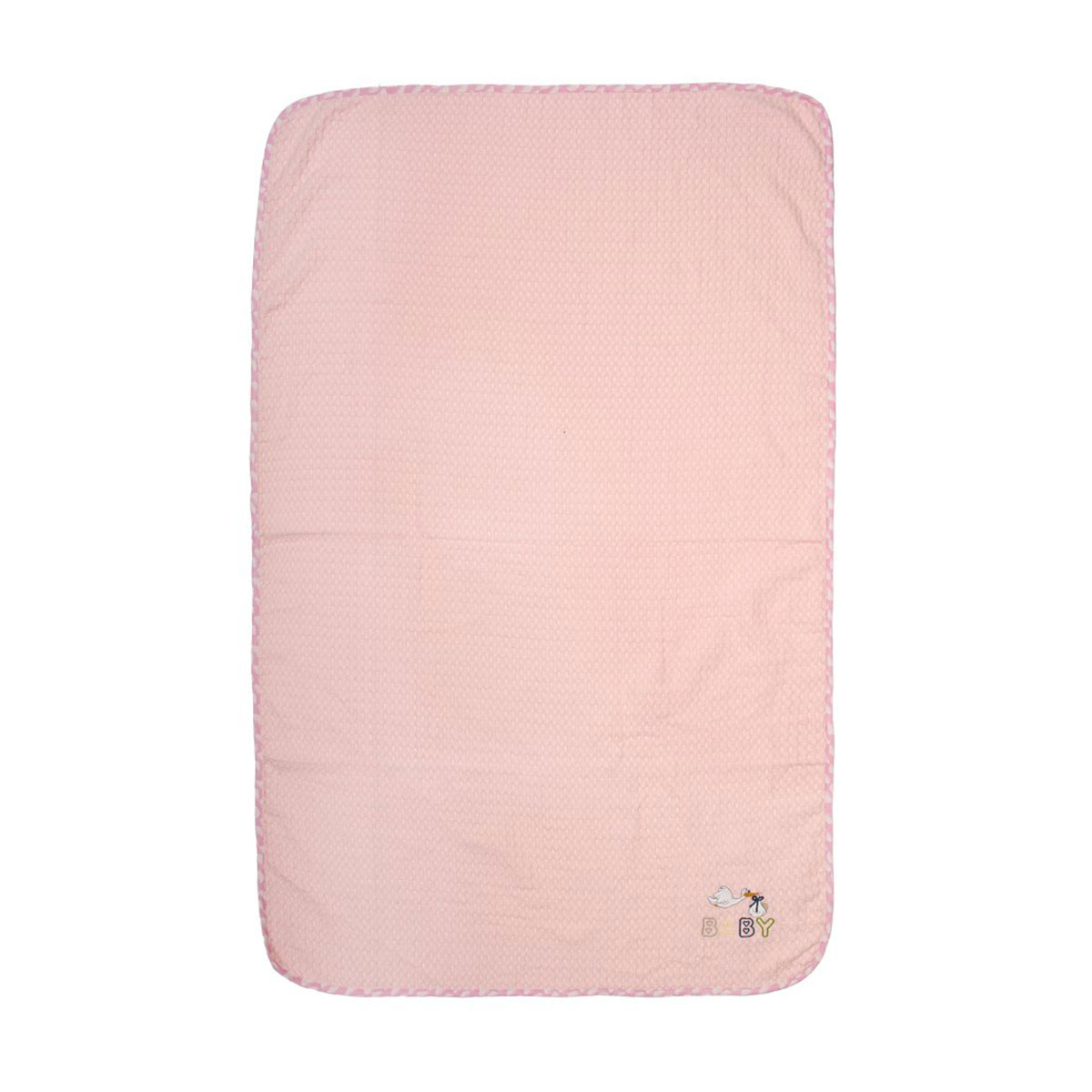 Κουβέρτα Πικέ Κούνιας (100x160) Dimcol Stork 192 Pink