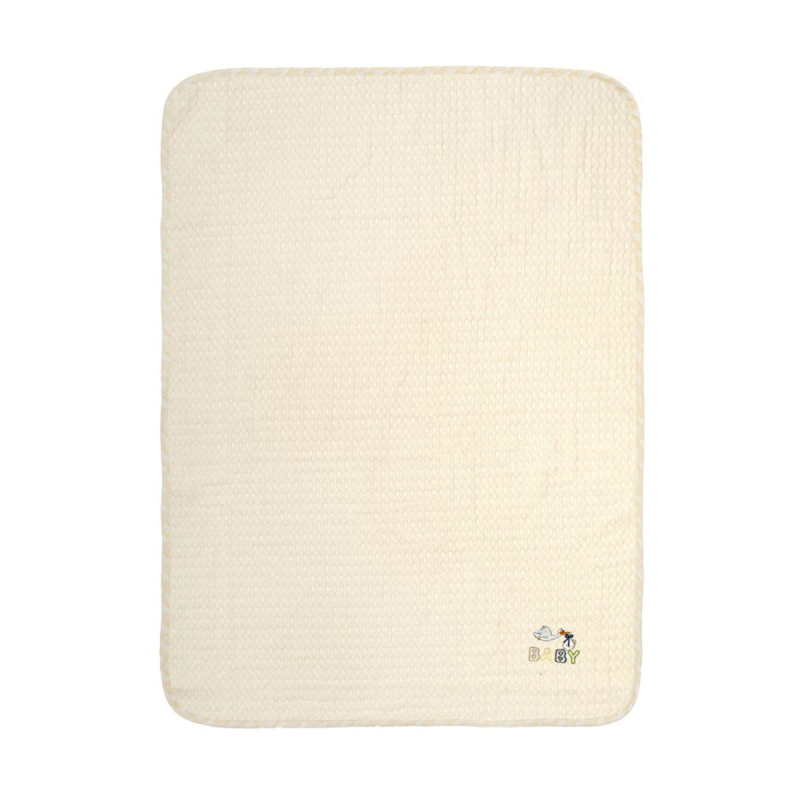 Κουβέρτα Πικέ Κούνιας (100x160) Dimcol Stork 194 Ecru-Yellow