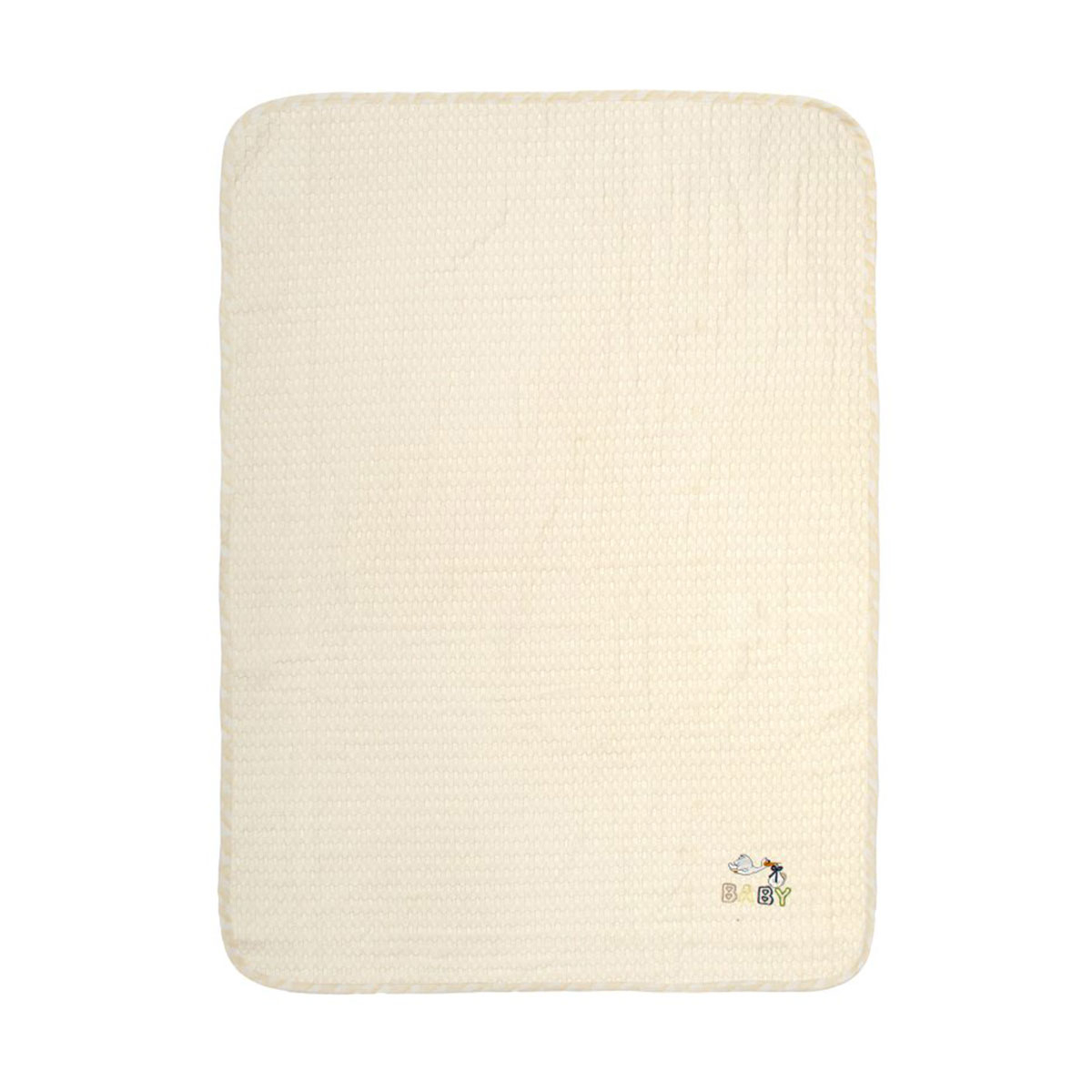 Κουβέρτα Πικέ Κούνιας (100x160) Dimcol Stork 194 Ecru-Yellow