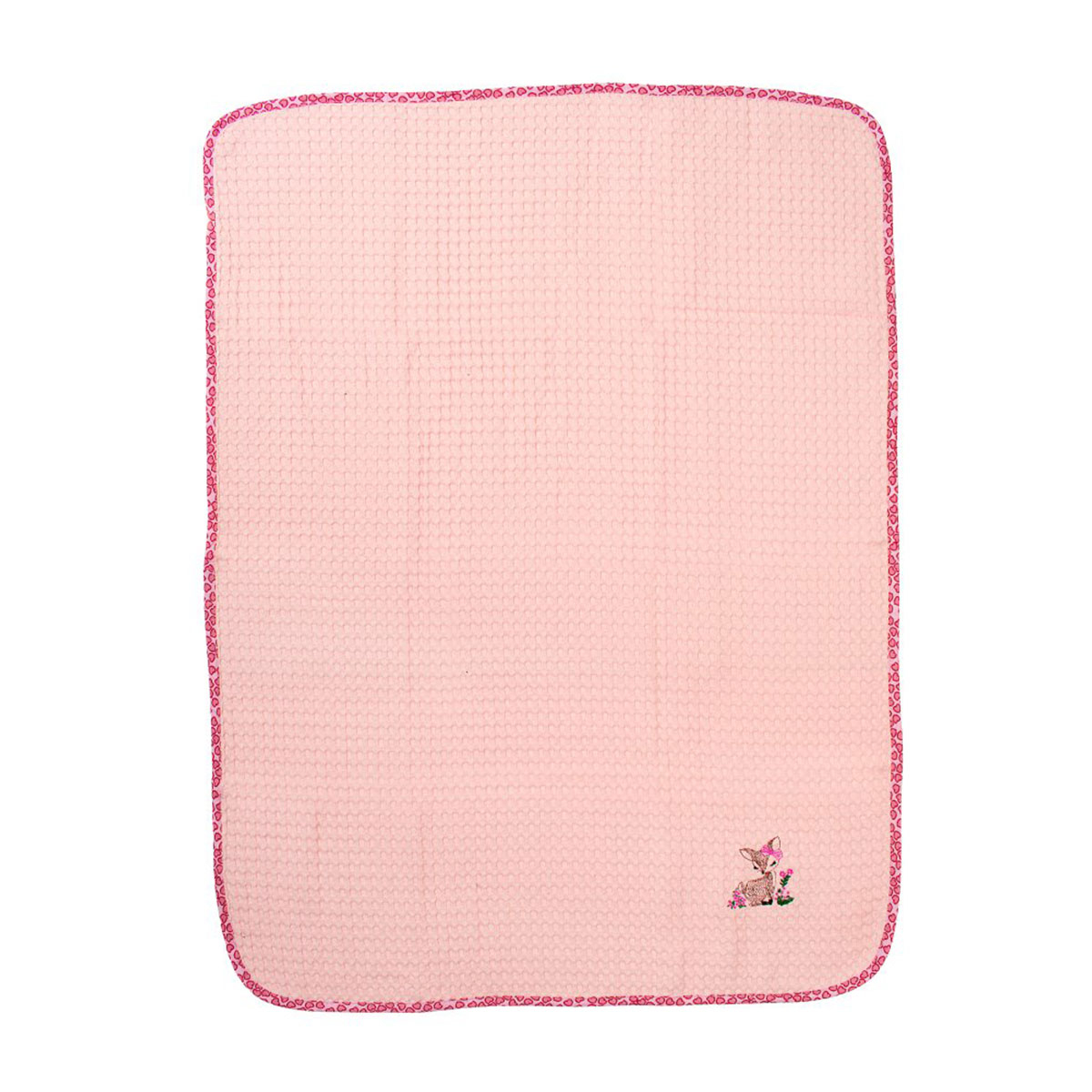 Κουβέρτα Πικέ Κούνιας (100x160) Dimcol Deer 196 Pink