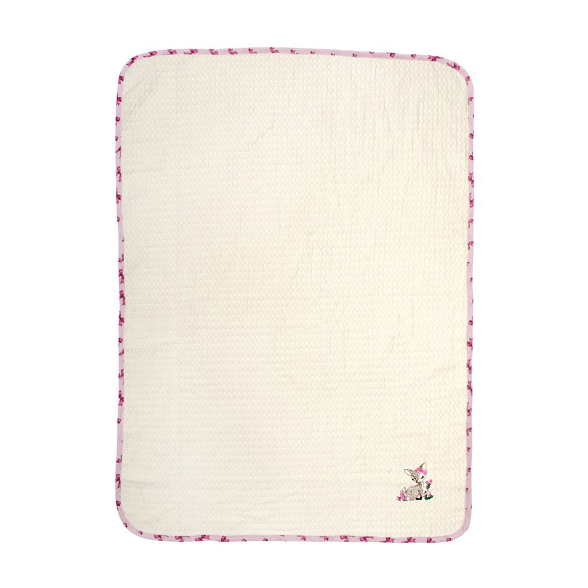 Κουβέρτα Πικέ Κούνιας (100x160) Dimcol Deer 198 Ecru-Pink