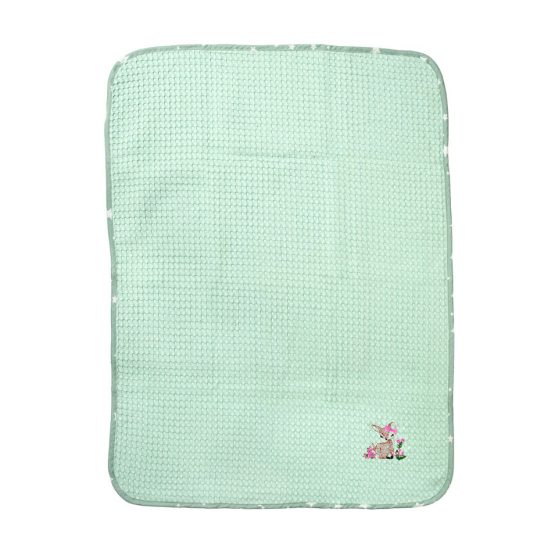 Κουβέρτα Πικέ Κούνιας (100x160) Dimcol Deer 199 Mint