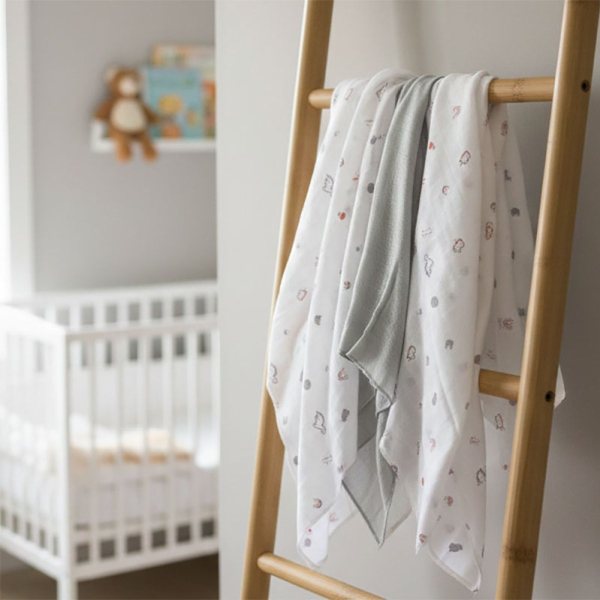 Μουσελίνες/Πάνες Αγκαλιάς (Σετ 3τμχ) Gamberritos Little Wonders Γκρι 9274G-7