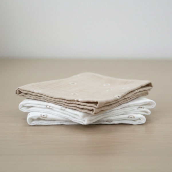 Μουσελίνες/Πάνες Αγκαλιάς (Σετ 3τμχ) Gamberritos Circles Μπεζ 9274-8