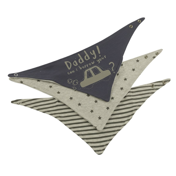 Σαλιάρες-Μπαντάνα 4+ Μηνών (Σετ 3τμχ) Gamberritos Daddy's Car 10299-1