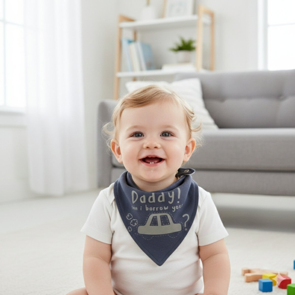 Σαλιάρες-Μπαντάνα 4+ Μηνών (Σετ 3τμχ) Gamberritos Daddy's Car 10299-1