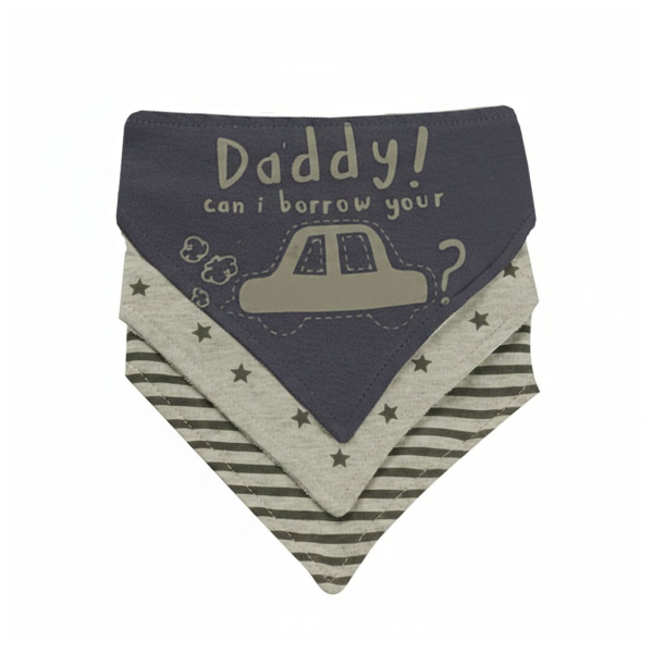 Σαλιάρες-Μπαντάνα 4+ Μηνών (Σετ 3τμχ) Gamberritos Daddy's Car 10299-1