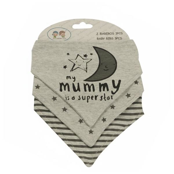 Σαλιάρες-Μπαντάνα 4+ Μηνών (Σετ 3τμχ) Gamberritos Mummy Is A Superstar 10299-2