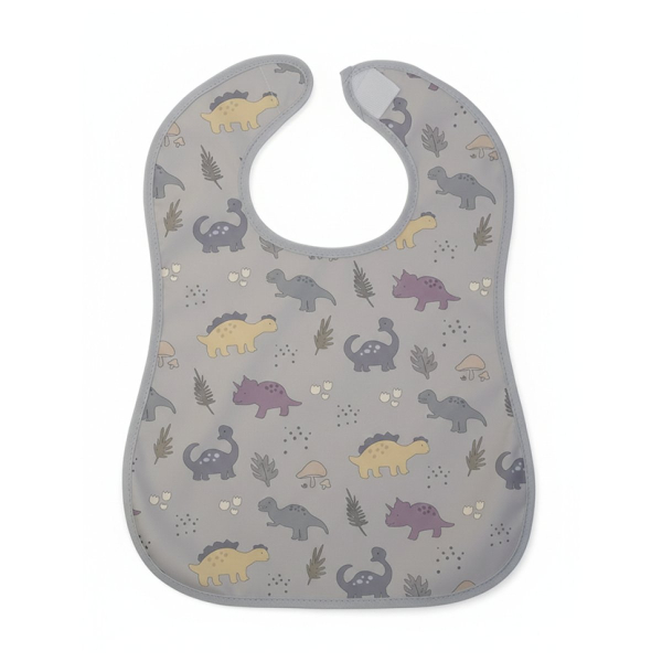 Σαλιάρα 6+ Μηνών (26x35) Gamberritos Dinosaur Γκρι 10985-3