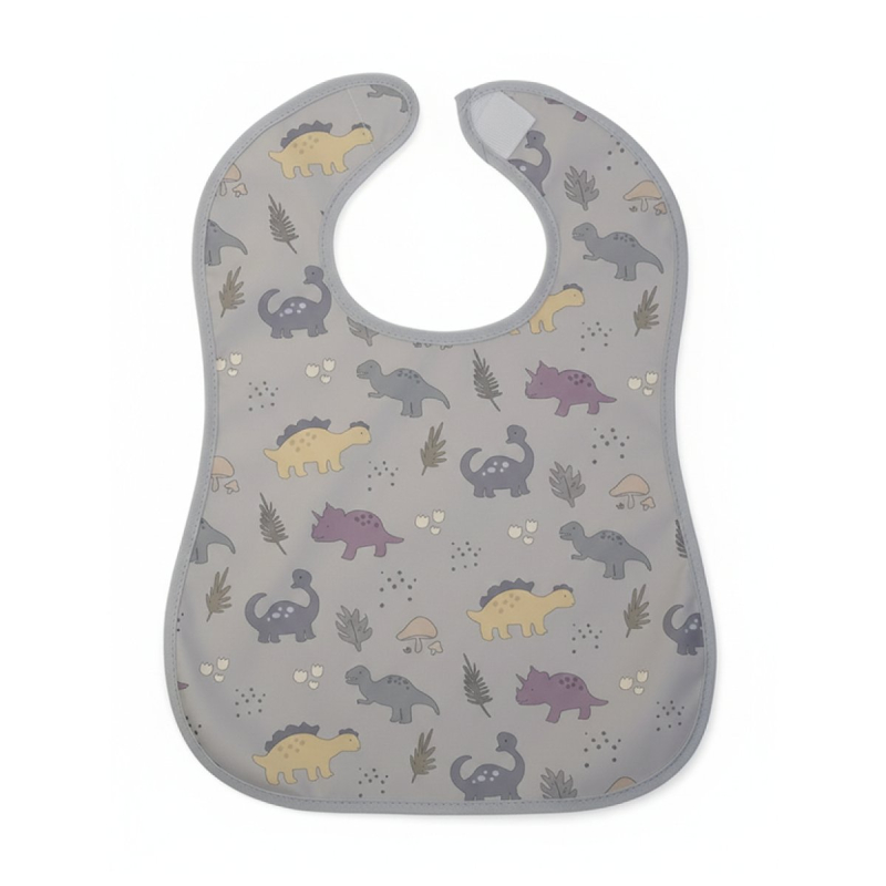 Σαλιάρα 6+ Μηνών (26x35) Gamberritos Dinosaur Γκρι 10985-3