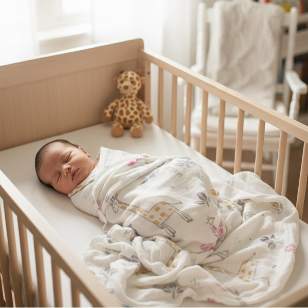 Μουσελίνα/Πάνα Αγκαλιάς (120x120) Gamberritos Happy Giraffes 11027