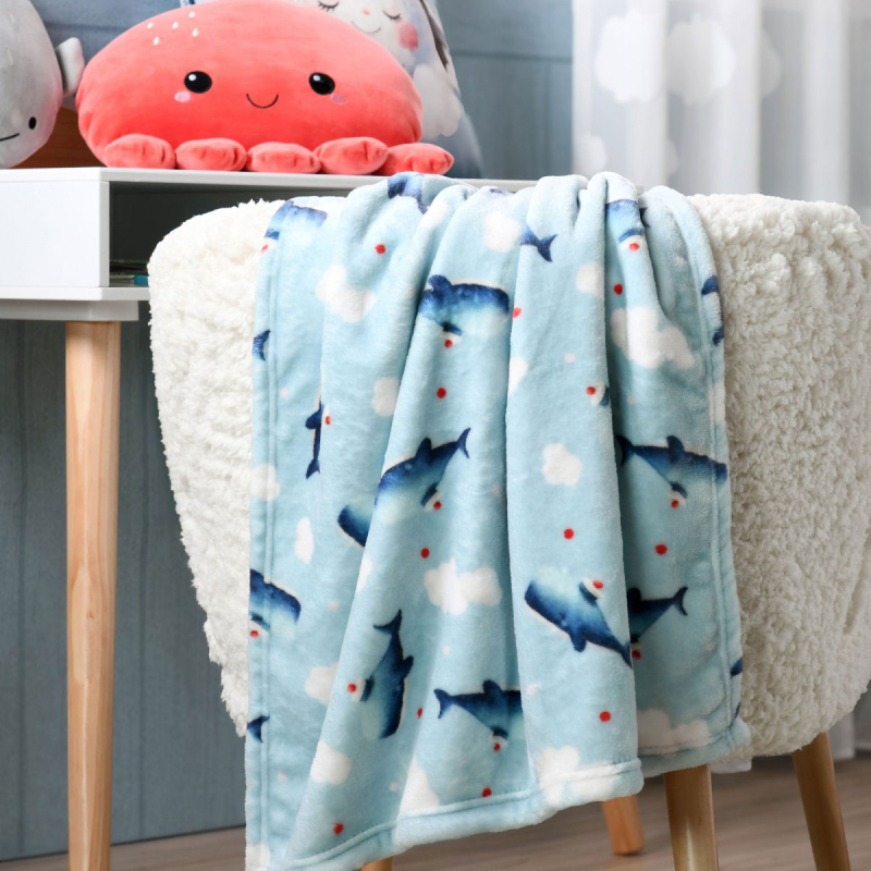 Κουβέρτα Fleece Αγκαλιάς (70x100) S-F Moby Blue P2E077001