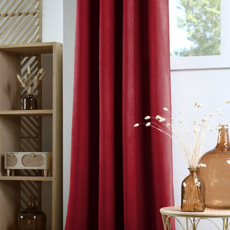 Κουρτίνα (140x260) Με Τρουκς S-F Harvard Rouge R6C817005