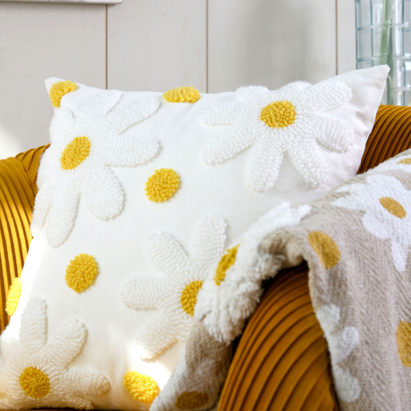 Διακοσμητικό Μαξιλάρι 2 Όψεων (45x45) S-F Camille Ecru CE206004