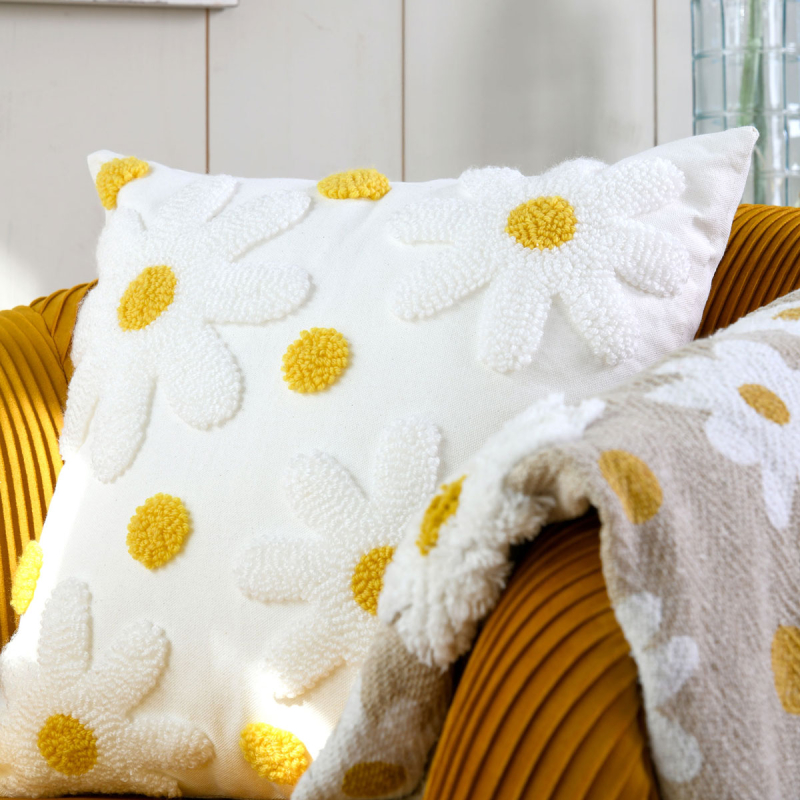 Διακοσμητικό Μαξιλάρι 2 Όψεων (45x45) S-F Camille Ecru CE206004