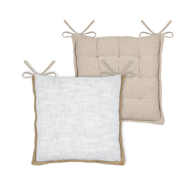 Μαξιλάρι Καρέκλας 2 Όψεων (38x38) S-F Josepha Blanc CE140002