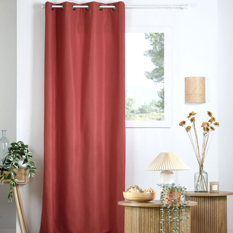 Κουρτίνα (135x240) Με Τρουκς S-F Milton Terracotta R6D965004