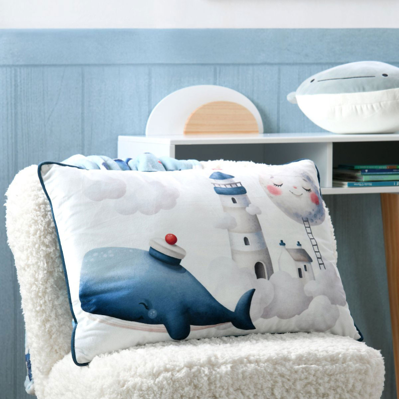 Διακοσμητικό Μαξιλάρι 2 Όψεων (40x60) S-F Moby Blue C4E077001