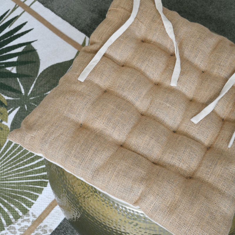 Μαξιλάρι Καρέκλας 2 Όψεων (38x38) S-F Cambodge Jute CE127007