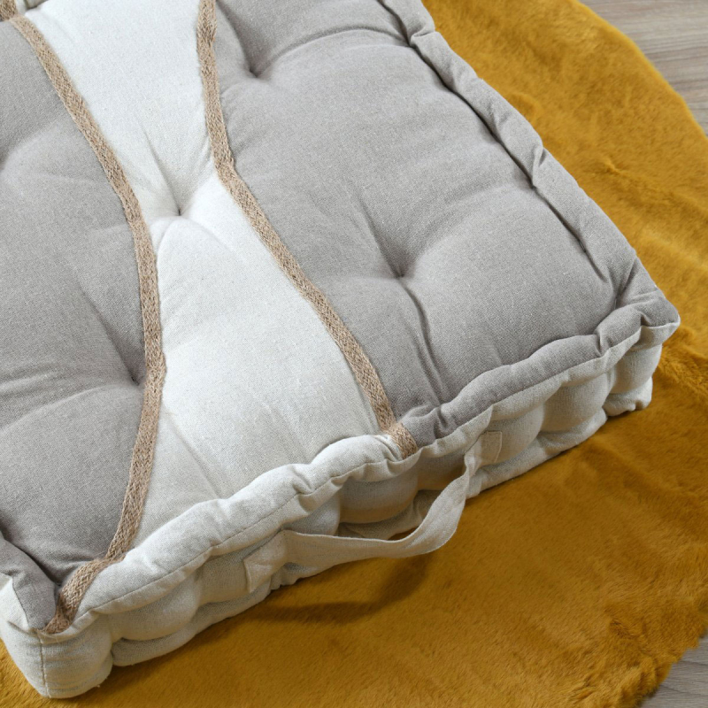 Μαξιλάρα Δαπέδου (45x45x10) S-F Blokken Naturel C5D835001