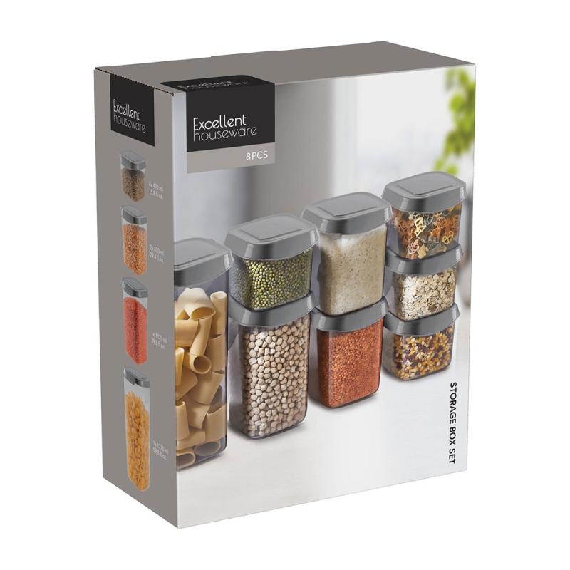 Δοχεία Αποθήκευσης (Σετ 8τμχ) K-M 030002150