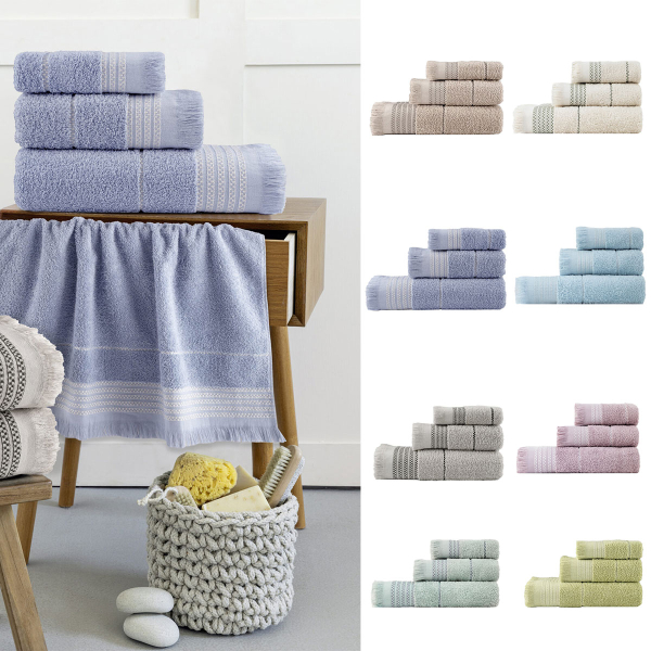 Πετσέτες Μπάνιου (Σετ 3τμχ) Nima Plush 480gsm