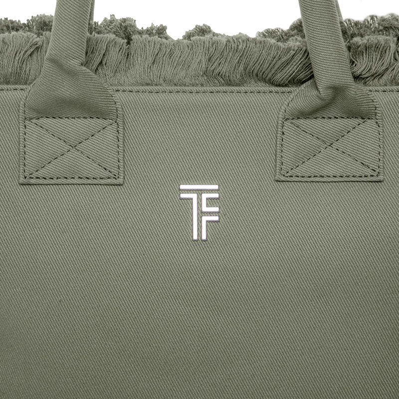 Τσάντα Θαλάσσης (26X16X24) Feel Touch Caribbean Khaki Home Τσάντες Spitishop