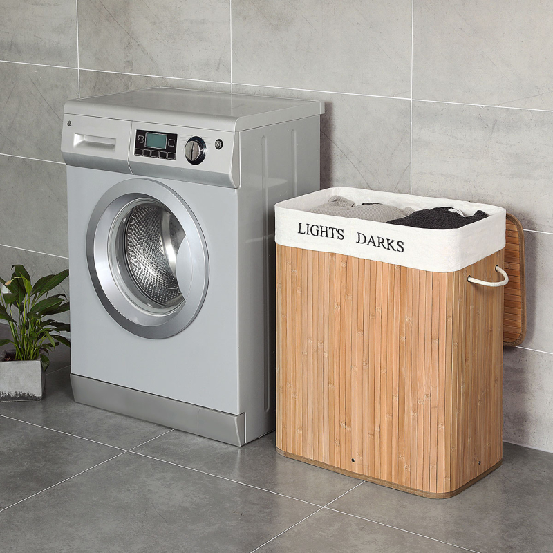 Καλάθι Απλύτων 2 Θέσεων (52x32x62.5) Songmics LCB64YV1