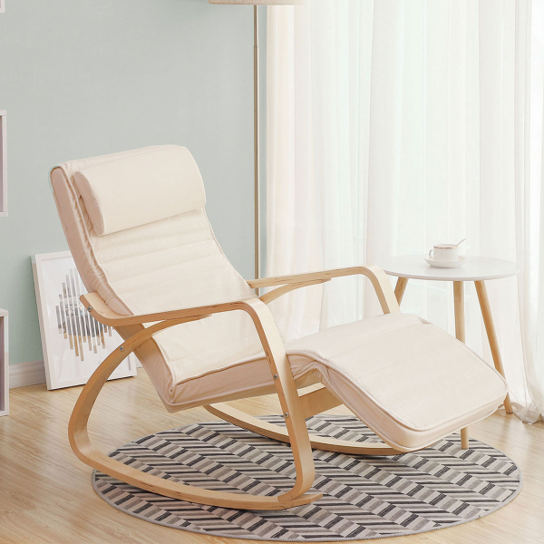 Πολυθρόνα Relax Κουνιστή (55x115x91) Songmics LYY010WZ01