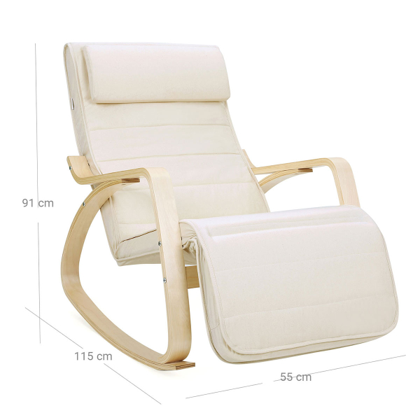 Πολυθρόνα Relax Κουνιστή (55x115x91) Songmics LYY010WZ01