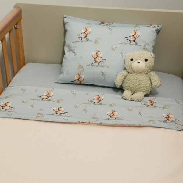 Κουβέρτα Βελουτέ Κούνιας (100x150) 2 Όψεων Baby Oliver Design 429