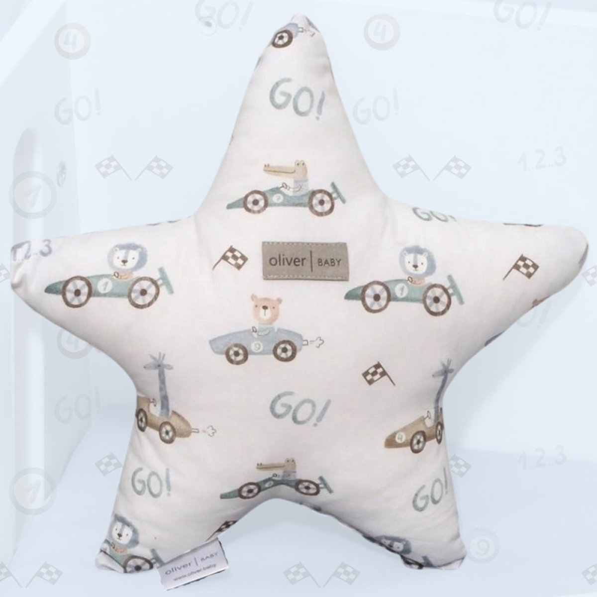 Διακοσμητικό Μαξιλάρι (37x37) Baby Oliver Αστέρι Design 421