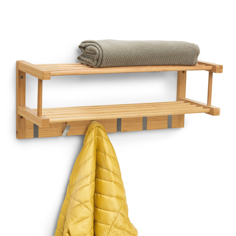 Κρεμάστρα Τοίχου 6 Θέσεων Με Ράφια (60x24x24) Z-L 13583