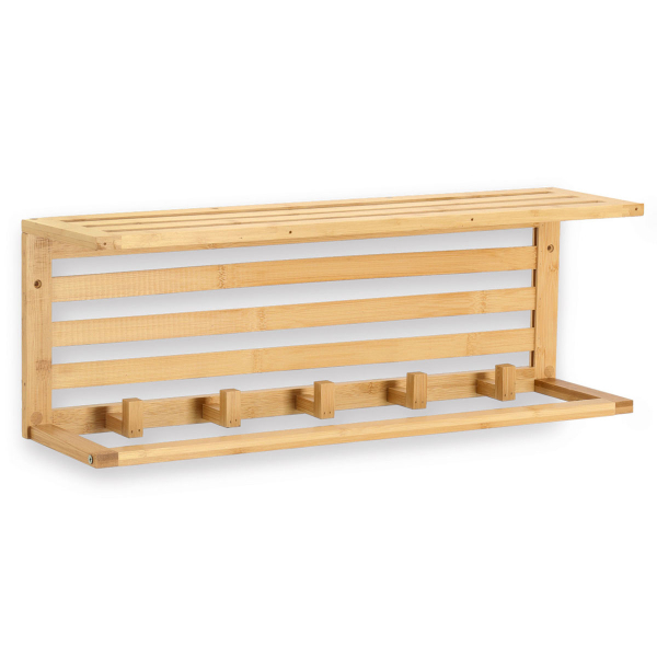 Κρεμάστρα Τοίχου 5 Θέσεων Με Ράφι (57x15x20) Z-L 13828